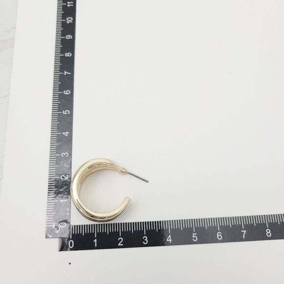 Brand New BCBG Gold Round Earrings - Picture 6 of 6